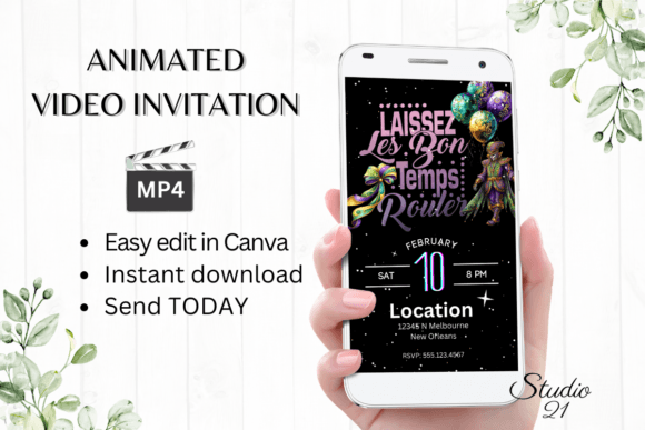 Animated Mardi Gras Invitation: A Digital Design Game-Changer