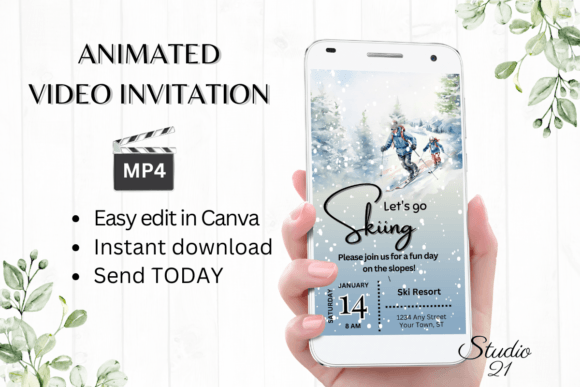 Animated Ski Trip Invitation: A Modern Take on Digital Celebrations