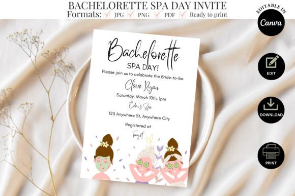 Bachelorette Spa Day Invite Template: Your Stress-Free Design Solution