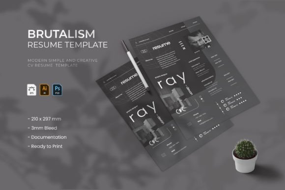 Brutalism - Resume: The Template That Gets You Noticed