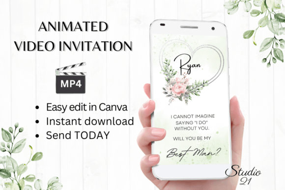 Elevate Your Best Man Proposal with Pink Roses W3278BM