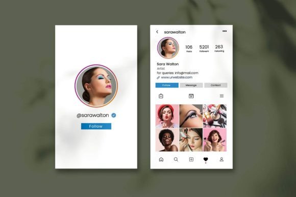 Modern Networking with an Instagram Business Card Template