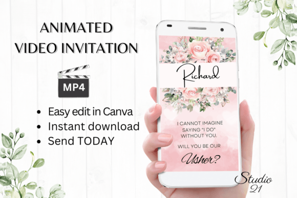 Pink Roses Usher Proposal W3277U: A Font for Romantic, Refined Designs