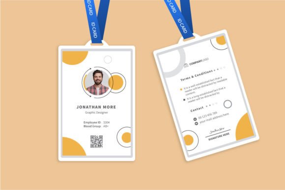 Professional ID Card Design: The Abstract Business Template