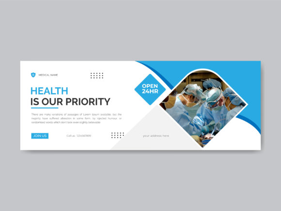 Professional Medical Facebook Cover Design Template