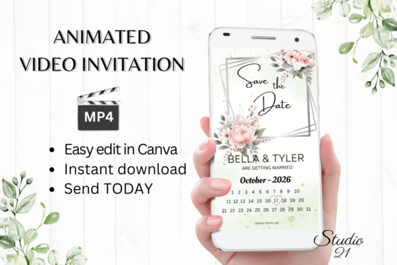 Save the Date with Pink Roses: A Modern Wedding Evite Guide