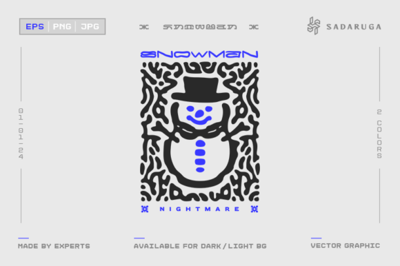 Snowman Nightmare: A Bold Statement for Dark Backgrounds
