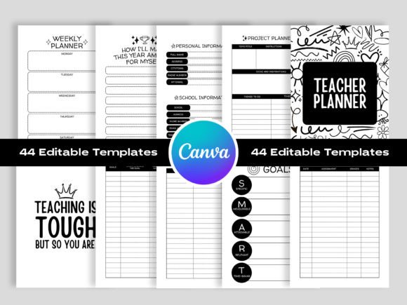 Streamline Your Classroom: The Canva Editable Undated Teacher Planner